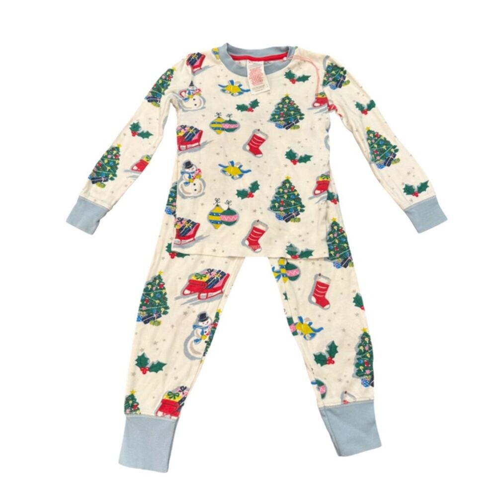 Mini Boden Kids' Festive Fun Fitted Two-Piece Cotton Pajamas 4T - Picture 2 of 5